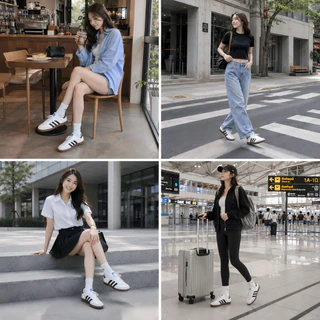 【พร้อมส่งจากไทย】 Adidas Samba OG รองเท้าผ้าใบแฟชั่น Unisex ใส่ได้ทุกวัน แมทช์ง่าย น้ำหนักเบา แถมถุงเท้าฟรี