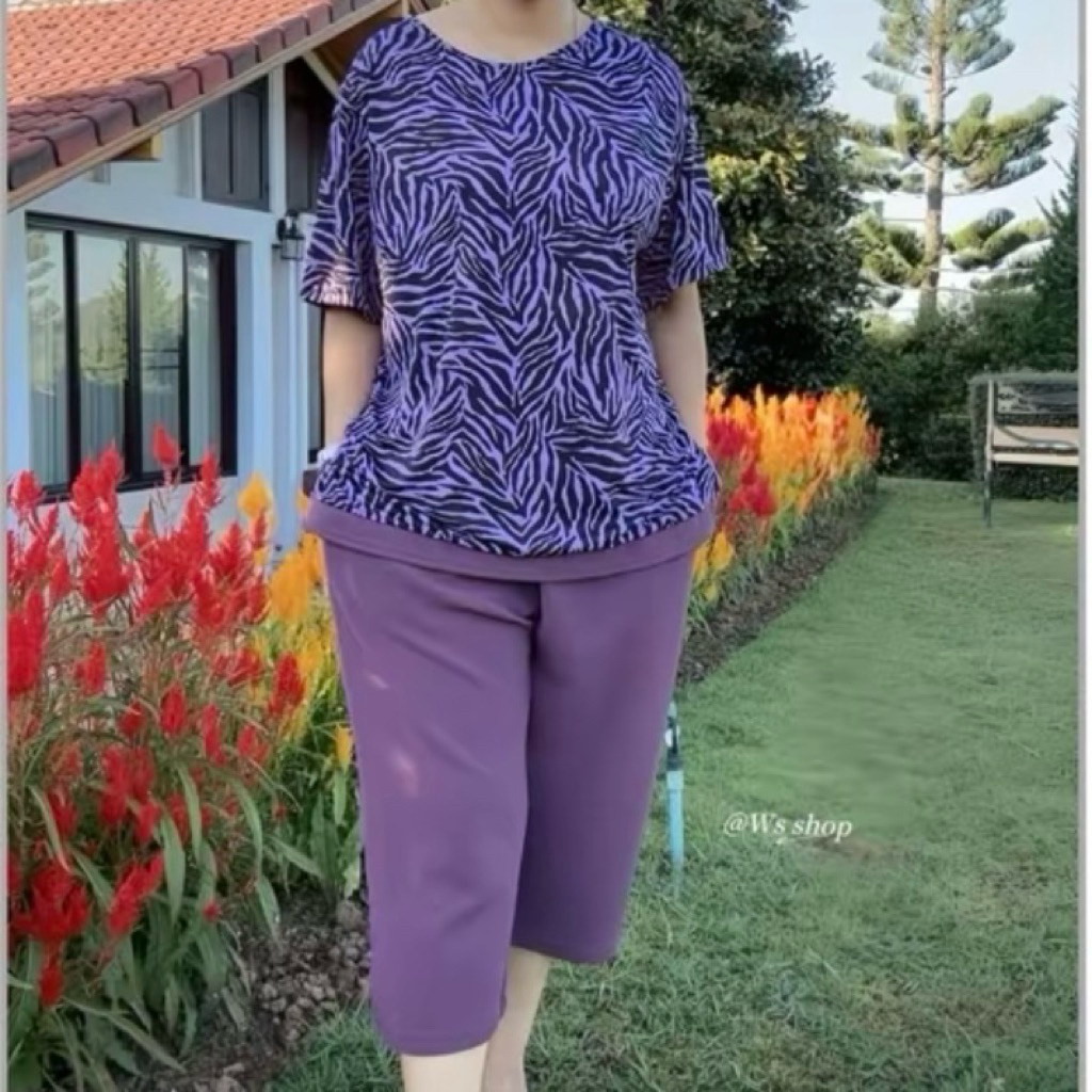 ชุดเซ็ตฟรีไซส์ผู้หญิง สีม่วงD01
