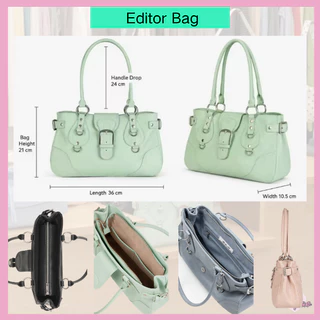 (**สไตล์เกาหลี)🔥แท้ Dimanche Editor Bag (5 สี) Tote Bag กระเป๋าสะพายไหล่ กระเป๋าถือ ใส่ของได้เยอะ 💯Dimanche กระเป๋า