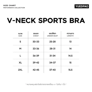 Yuedpao MotionSkin Active V-Neck Sports Bra (Medium Support) สปอร์ตบราคอวี ซัพพอร์ตปานกลาง บราออกกำลังกาย กระชับ (6 สี)