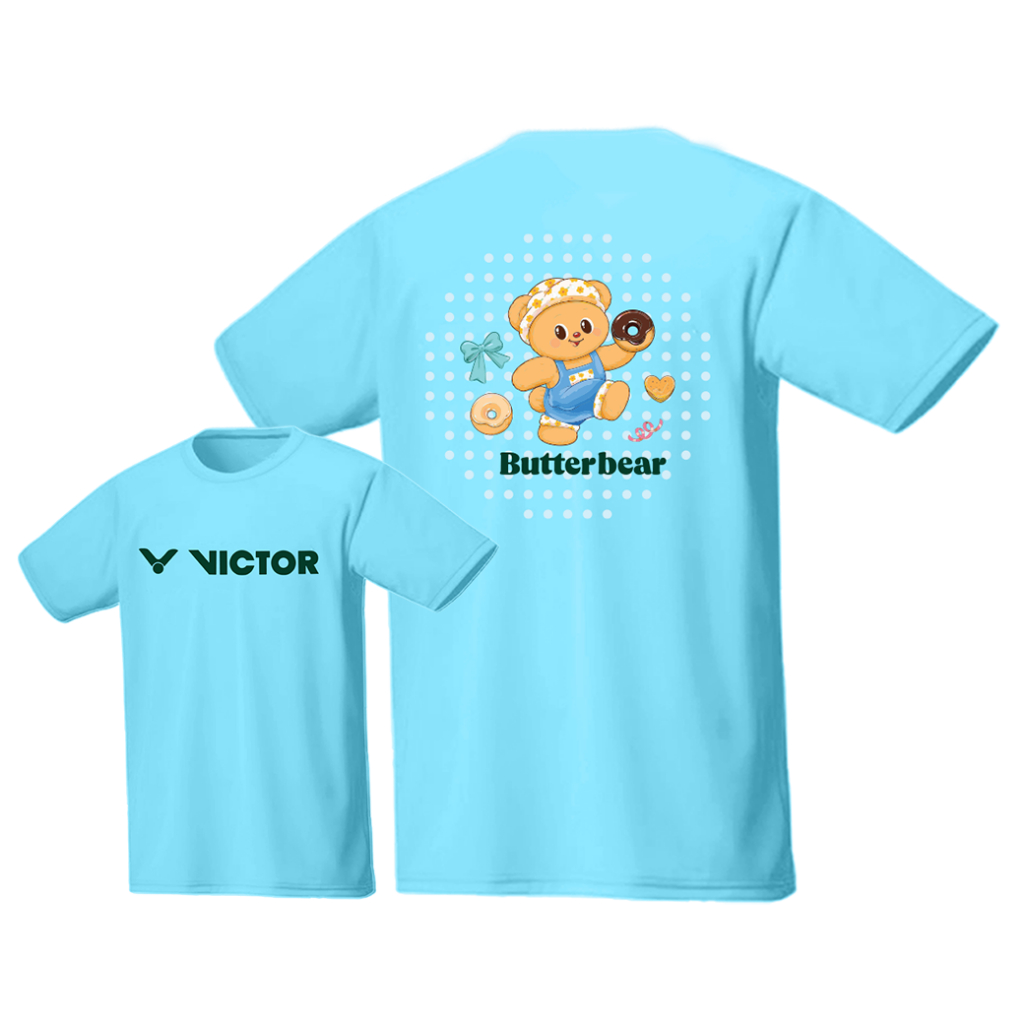 เสื้อกีฬา Victor x Butter bear (มี 3 สี ชมพู ฟ้า เหลืองไข่)