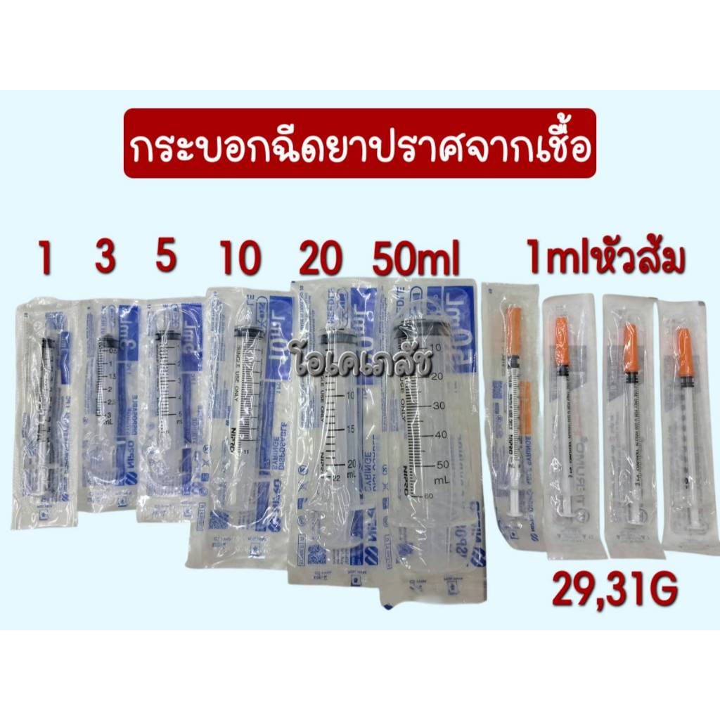 แบ่งขาย Syringe Nipro ไซริงค์ กระบอกฉีดยา ล้างจมูก หลอดป้อนยา หลอดตวง ป้อนอาหาร