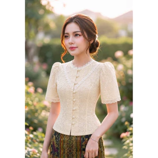 เสื้อใส่ไปวัด เสื้อใส่ไปทำบุญผ้าฝ้าย สินค้าเกรดพรี่เมี่ยม สินค้าพร้อมส่ง1