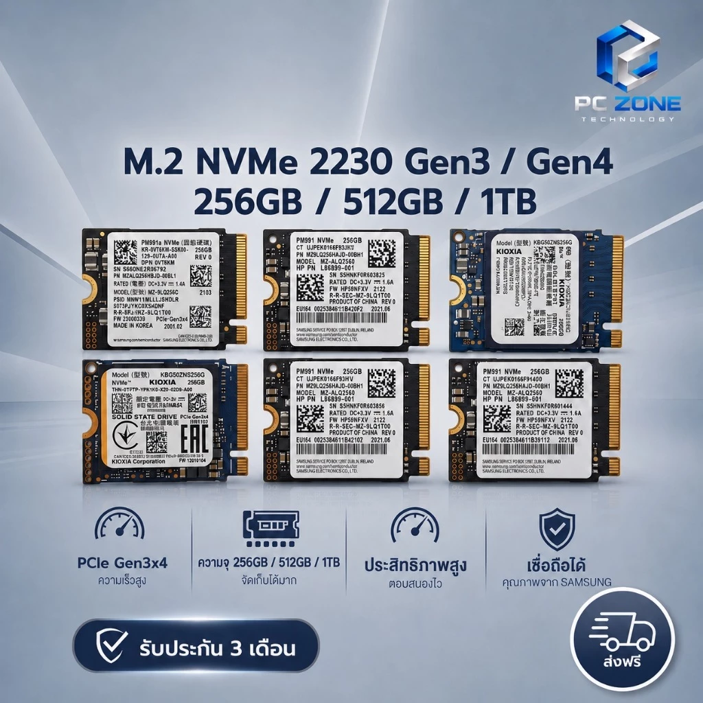 SSD M.2 256GB 512GB Nvme 2230 คละรุ่น พร้อมส่ง