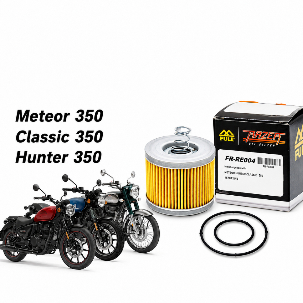 FULL RAZER FR-RE004 กรองน้ำมันเครื่อง Royal Enfield Meteor 350 bullet Classic 350 Hunter FRRE004 โรย