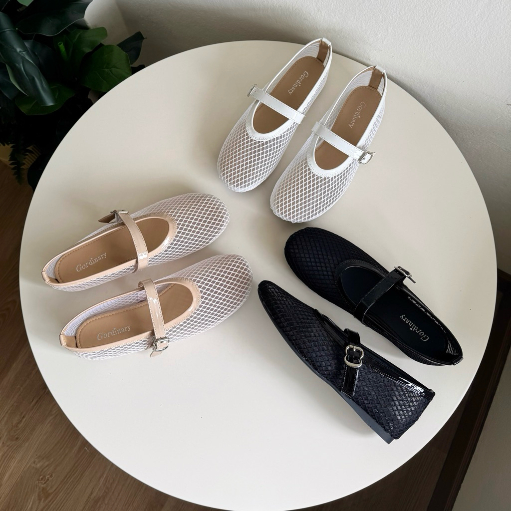 Gordinary Kenny รองเท้าคัชชูตาข่าย *แถมที่กันกัดใส Size 36-41