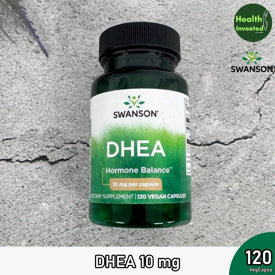 <Swanson> DHEA 10 mg 120 Vegan Capsules ดีเอชอีเอ ดีไฮโดรเอพิแอนโดรสเตอร์โรน