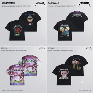 [แท้💯% ของใหม่] เสื้อยืดโอเว่อไซส์ CARNIVAL X METALLICA OVS T-SHIRT