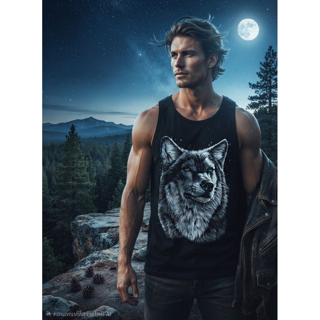 เสื้อกล้าม ลาย WHITE FOX
