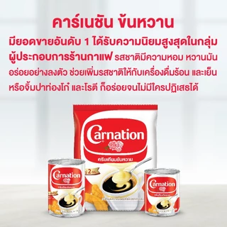 ครีมเทียมข้นหวานชนิดพร่องไขมัน ตรา คาร์เนชัน 505 ก. (6 กระป๋อง)