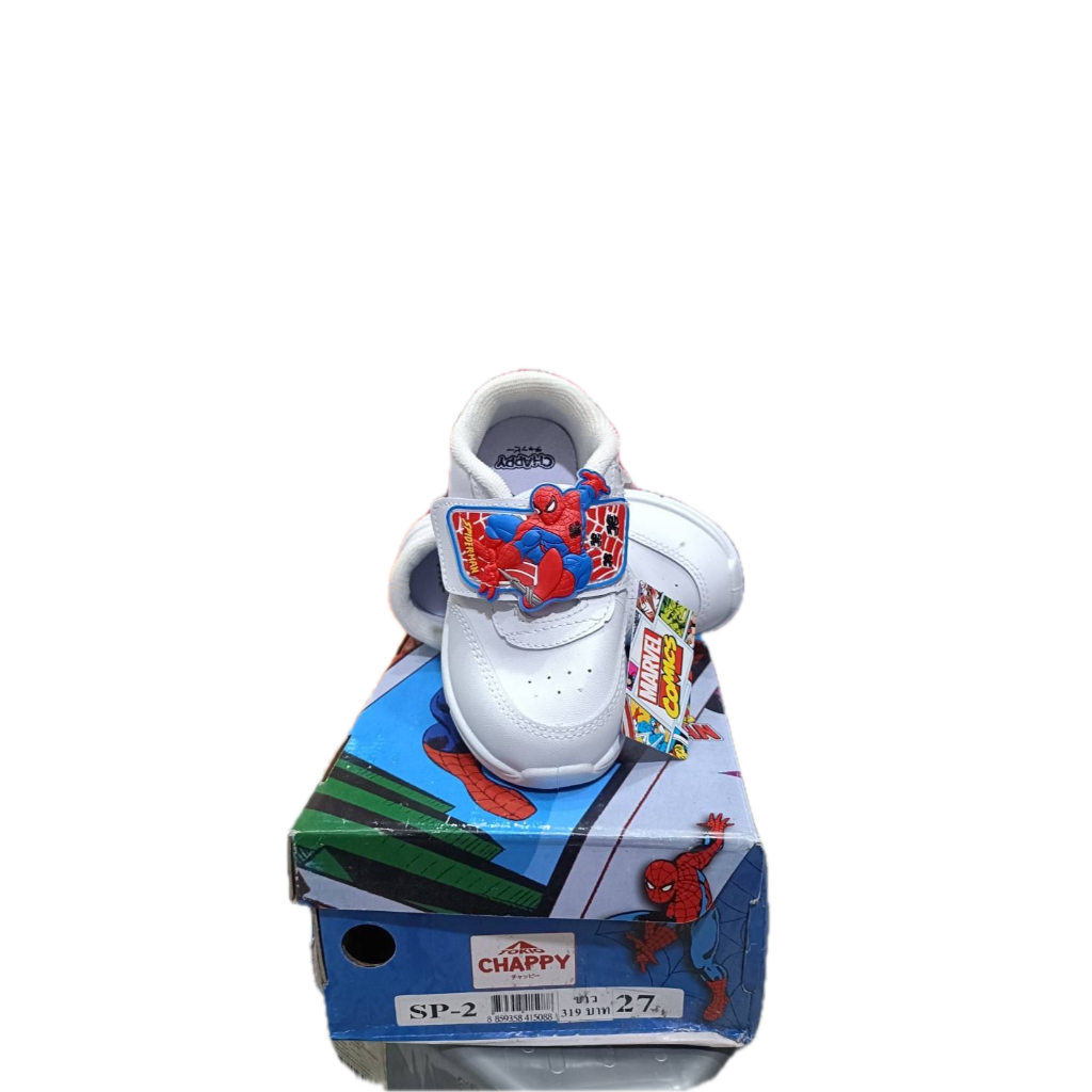 รองเท้านักเรียนเด็ก Chappy SP-2 Spider-Man ขาว เบอร์ 25-35