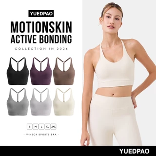 Yuedpao MotionSkin Active V-Neck Sports Bra (Medium Support) สปอร์ตบราคอวี ซัพพอร์ตปานกลาง บราออกกำลังกาย กระชับ (6 สี)