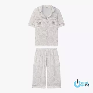 MUSLIN Reverie Ivory Mist - Silk Satin Pajamas [Maison collection]