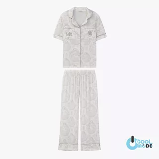 MUSLIN Reverie Ivory Mist - Silk Satin Pajamas [Maison collection]