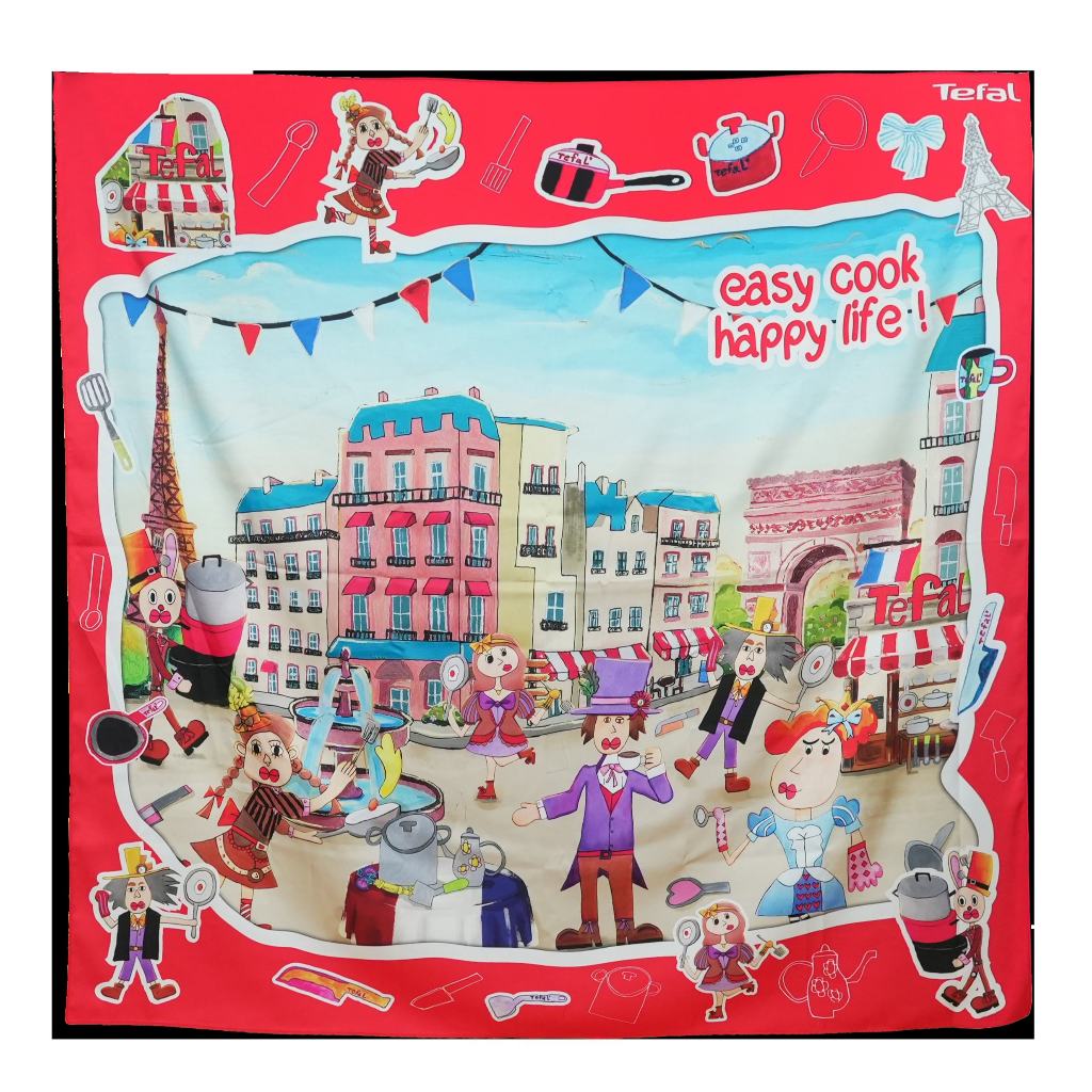 [สินค้าสมนาคุณ] Scarf ลายรูปแลก red x Arrtstory