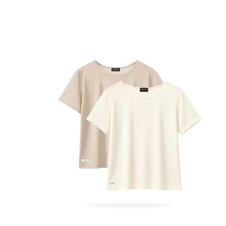 CHEWA Cloud Kiss Tee - เสื้อยืดคอปาด ผ้าลินินสลาฟ - K5