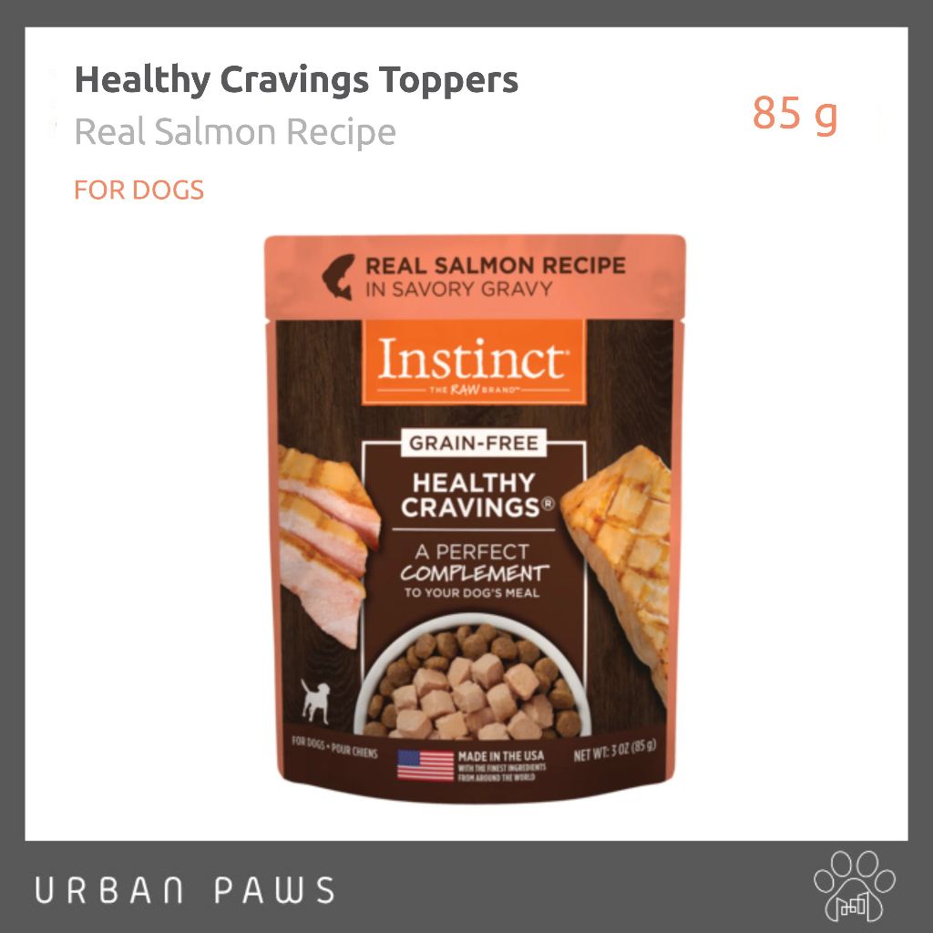 อาหารเปียกสุนัข Instinct - Grain Free Healthy Cravings Real Salmon for Dogs สูตรปลาแซลมอน ขนาด 85 g