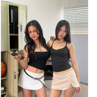 kylie skirt (เข้าเพิ่ม 8.8) กระโปรงเอวต่ำผ่าหน้า