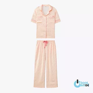 MUSLIN Cherry - Blush Silk Satin Pajamas [Basic collection]