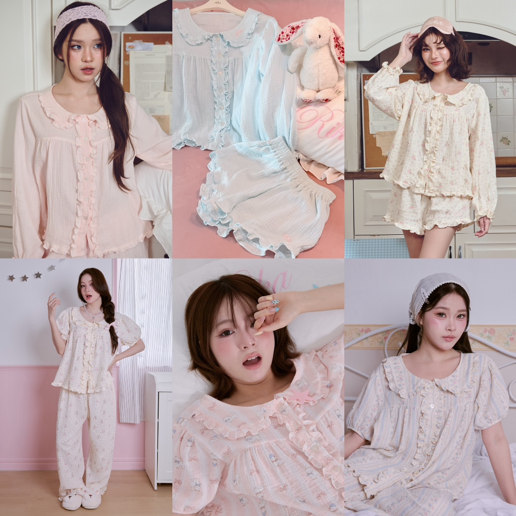 RIKA น้องSO-BLOOM&Serene ชุดนอนน่ารักผ้านุ่มใส่สบาย