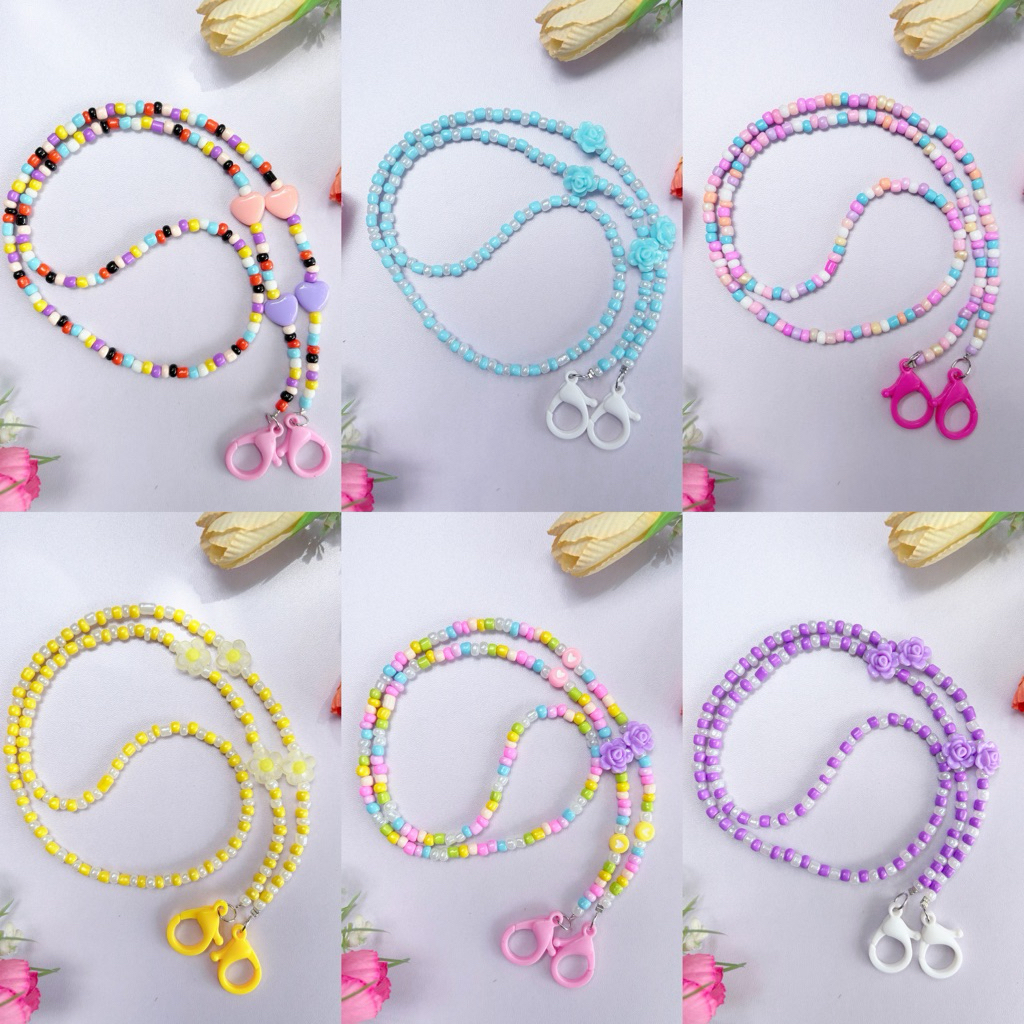 สายคล้องแมสลูกปัด สายคล้องแว่นตาลูกปัด สายคล้องหูฟัง สายคล้อง AirPods