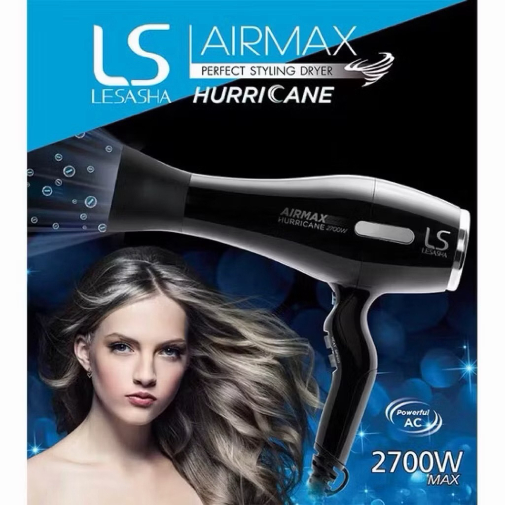 Lesasha ไดร์เป่าผม ถนอมผม พลังแรง Airmax Hurricane 2700 วัตต์ รุ่น LS1187 ปรับความร้อน 2 ระดับ ความแ