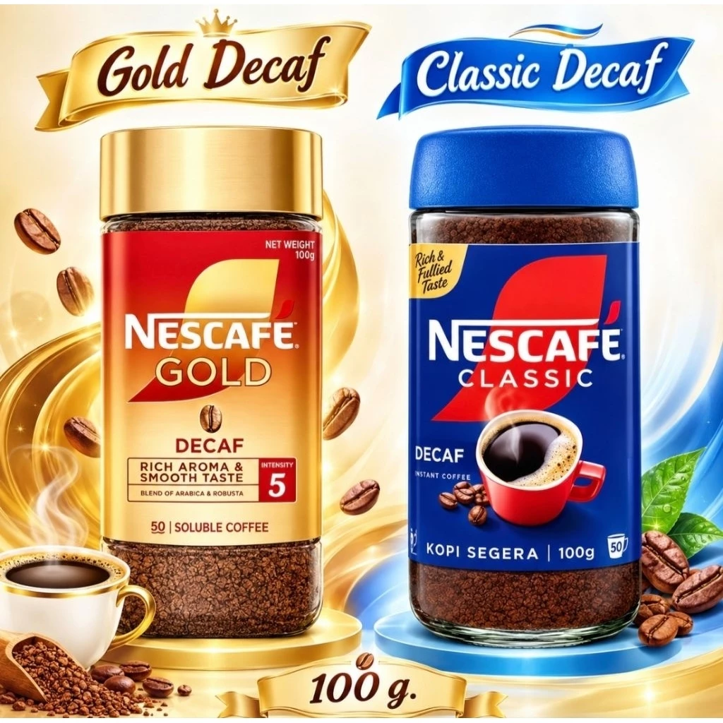 Nescafe Gold Decaf เนสกาแฟ โกลด์ ดีแคฟ (Rich&Smooth) 100 g. พร้อมส่ง🎉
