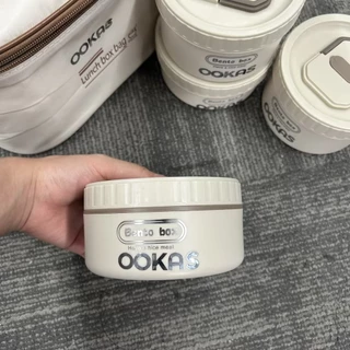 Ookas กล่องข้าว สเตนเลส 304 กล่องใส่อาหาร ปิ่นโต เก็บอุณหภูมิได้ เข้าไมโครเวฟได้ กันรั่ว BPA Free
