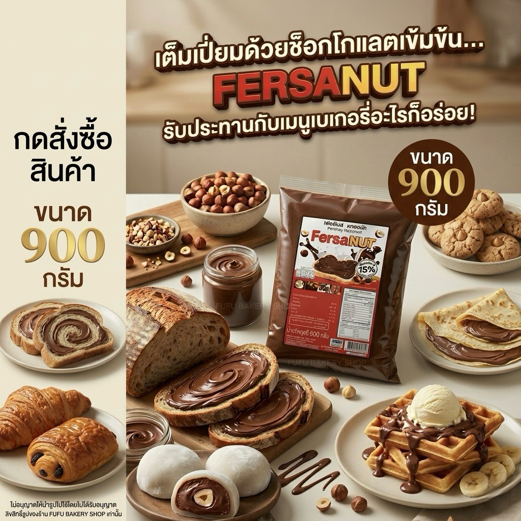 เฟอร์เชย์ เฮเซลนัท Fershay Hazelnut 900g. สินค้าขายดี!! แพคดี ส่งของทุกวัน