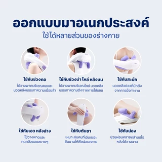 Lunio เครื่องนวดคอ บ่า ไหล่ แบบไร้สาย หัวนวด2ทิศทาง โหมดนวด3สไตล์ ทำความร้อนปรับได้2ระดับ รุ่น Neck & Shoulder Massager