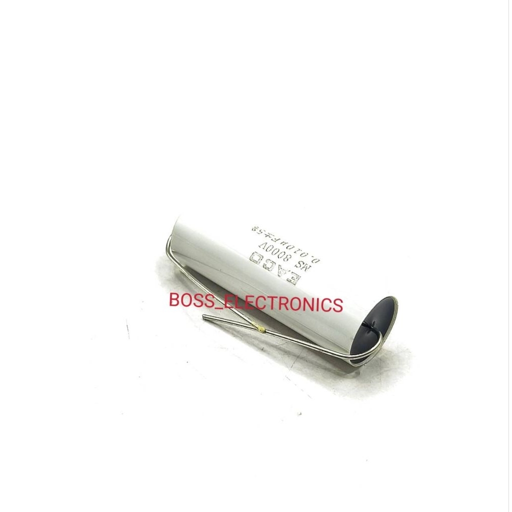 1ตัว 👉👉 C 0.01UF  8000VDC  EACO CAPACITOR DC  8KV คาปาซิเตอร์หางหนู DC8000V  0.01MF