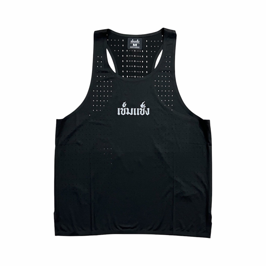 KHEMKHAENG Elite Running Shirts “BLACK IN BLACK” BLACK “สีดำ“ รีเฟล็ค