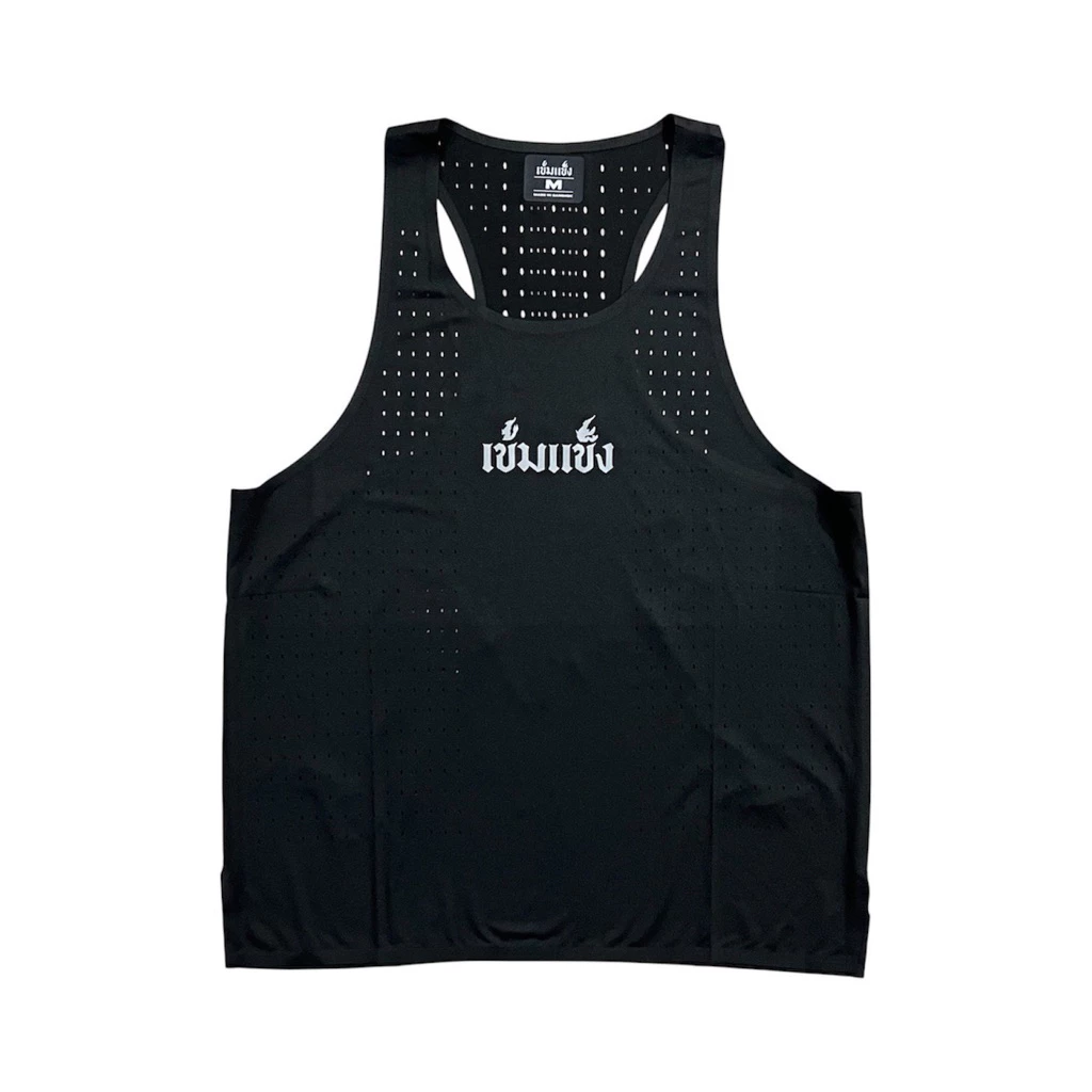 KHEMKHAENG Elite Running Shirts “BLACK IN BLACK” BLACK “สีดำ“ รีเฟล็ค