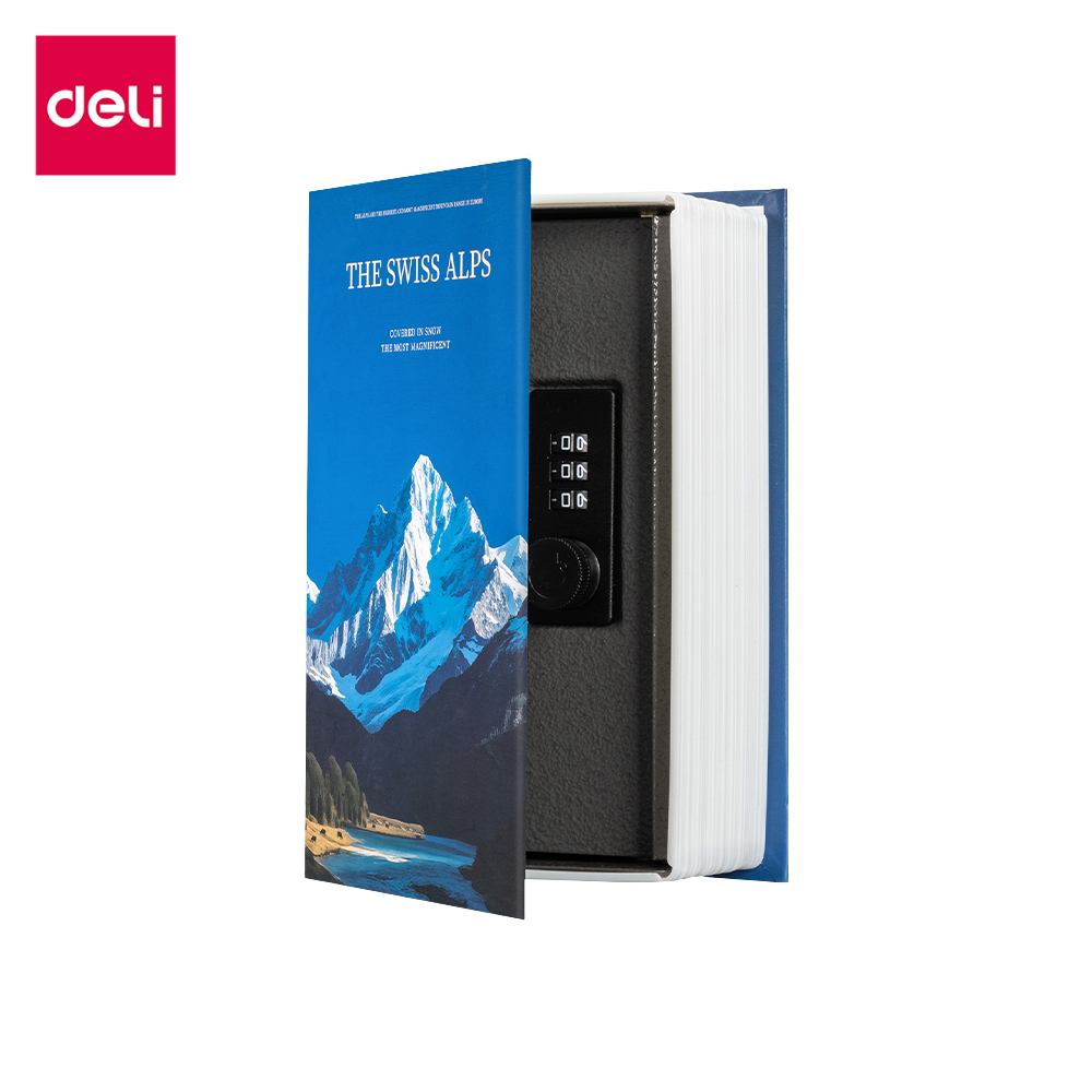 Deli เซฟหนังสือ เซฟสมุด ซ่อนสิ่งมีค่า ล็อครหัส กุญแจ สำหรับเก็บเงิน 2 ขนาดให้เลือก Book Safe