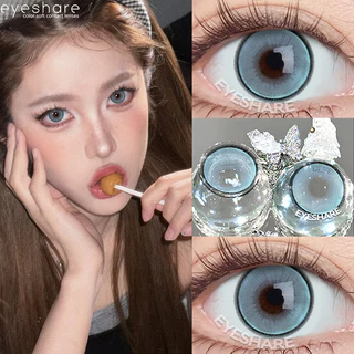 {COD}-Eyeshare Prague คอนแทคเลนส์สีน้ำเงิน 14.2mm เลนส์ตาโต เลนส์แฟชั่น ส่งฟรี มีอายุหนึ่งปี ปริมาณความชื้น: 40%