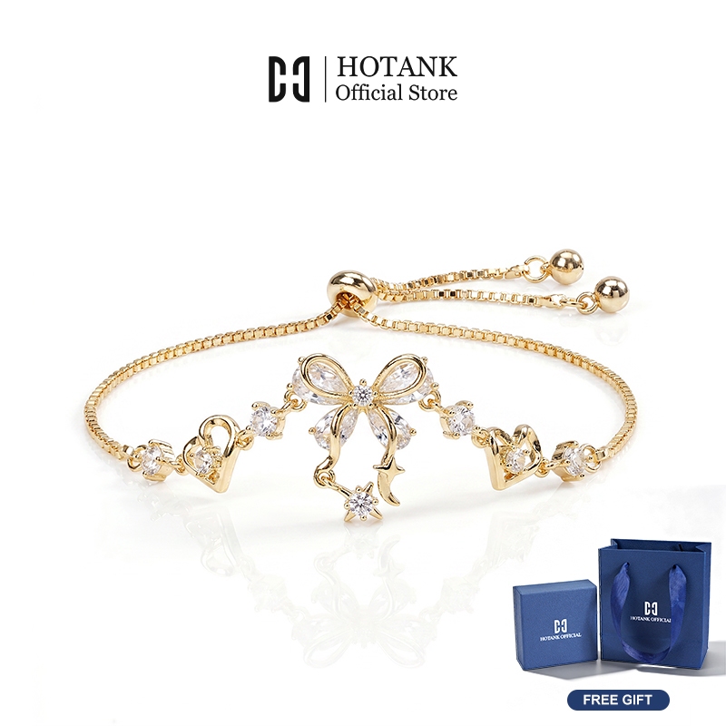 HOTANK กําไลแฟชั่น กำไลผีเสื้อ Bracelets กําไลสวยๆ สร้อยข้อมือเพชร สร้อยข้อมือนำโชค