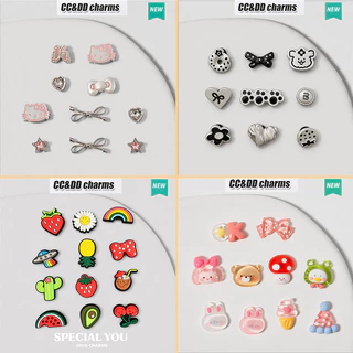 ของแท้แท้เดิม ตัวการ์ตูนติดรองเท้า ของตกแต่งรองเท้า ที่น่ารักและทันสมัย เหมาะสำหรับ charms 3D