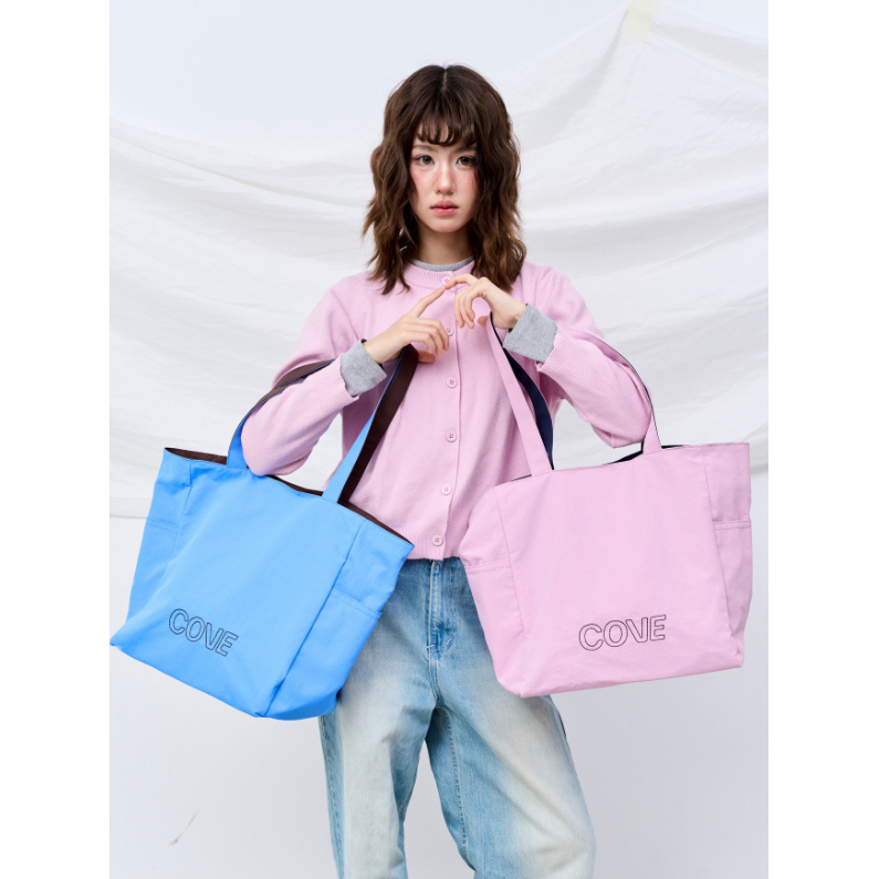 COVE Reversible Shopper Bag กระเป๋าสะพาย Two Tone Tote กลับด