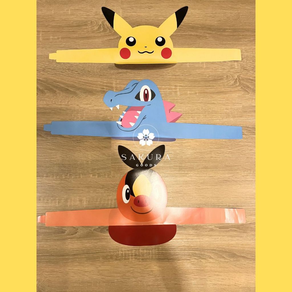 [หายาก / มือ2 / ของแท้] สายคาดหัว หมวกกระดาษ Pokemon โปเกมอน จากงาน  Thailand Game Show TGS 2025 ไม่