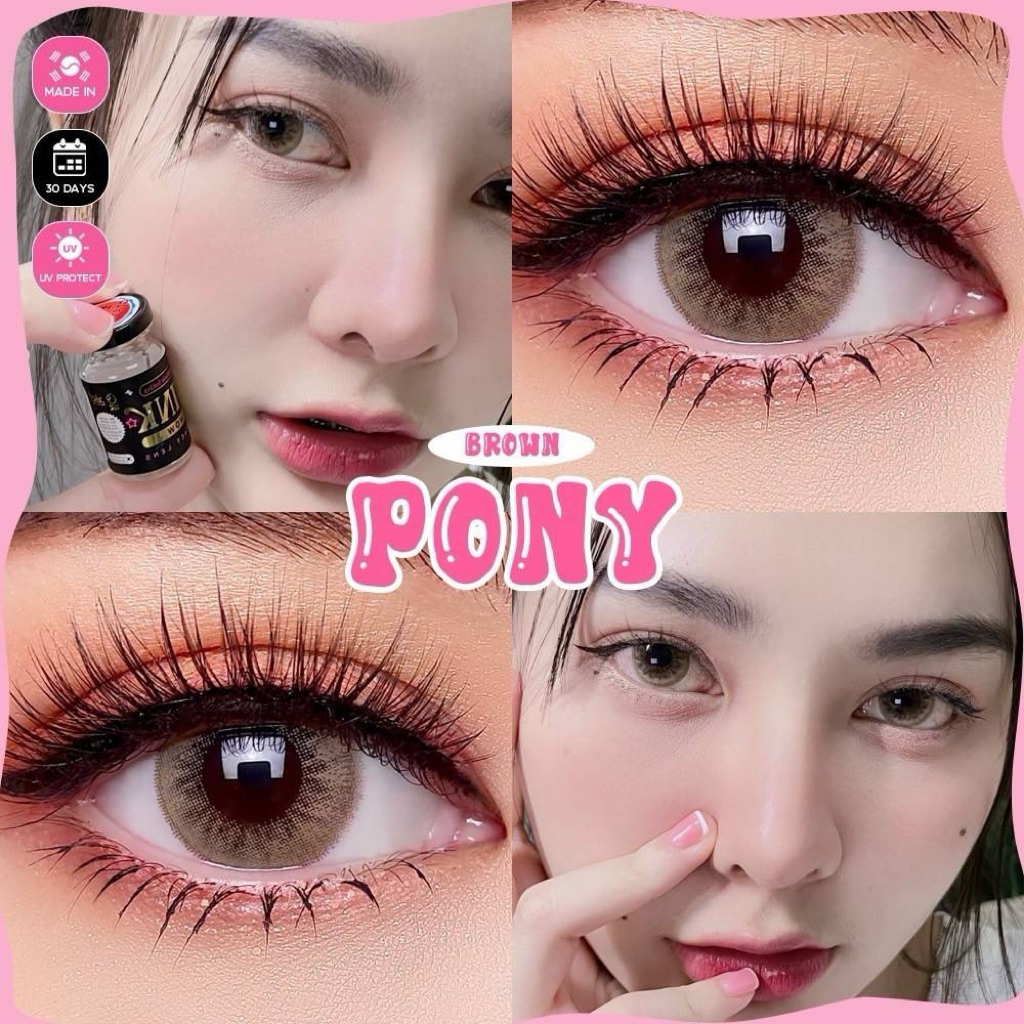👀คอนแทคเลนส์เกาหลีตาโต มีอย. ป้องกันUVA/UVB แบรนด์Winklens Pony