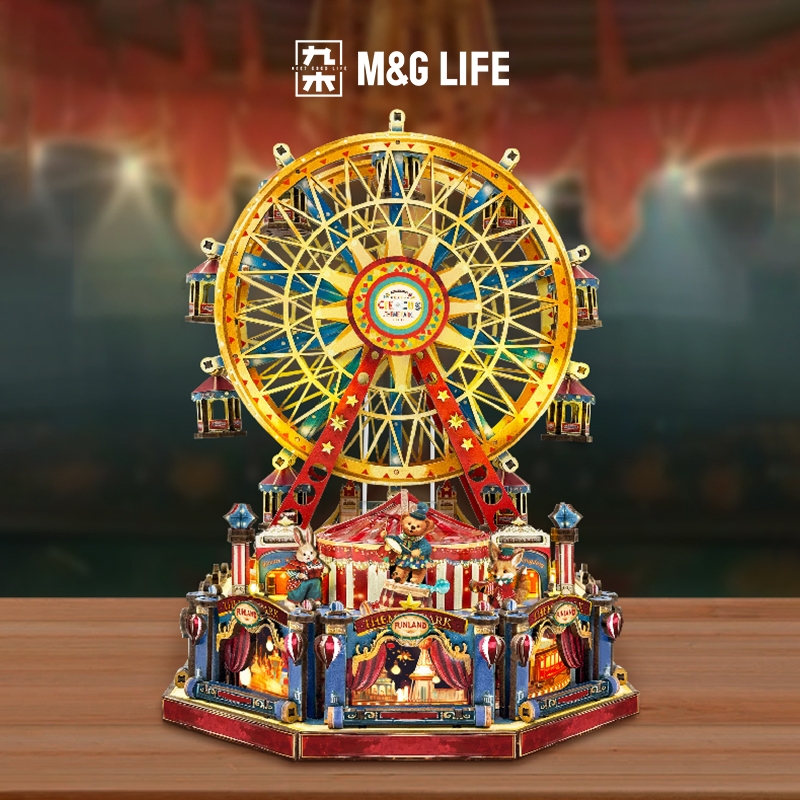 M&G Life x Entrusting Time Assembly Toys Wooden Construction Model Architectural Scale Model