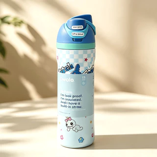 สินค้าของแท้ Owala FreeSip Tumbler 24oz/710ml รุ่นคอลแลปลายการ์ตูน ขวดน้ำพกพาสแตนเลส 316 ฝาดูดได้ 2 ทาง กันรั่ว เก็บเย็น