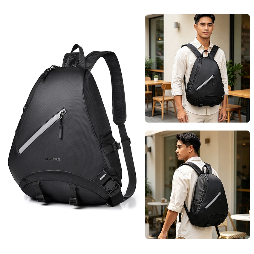 MENSPE Outdoor Backpack Chest Bag Men Women Multifunctional Hiking Waterproof Crossbody Bow Bag