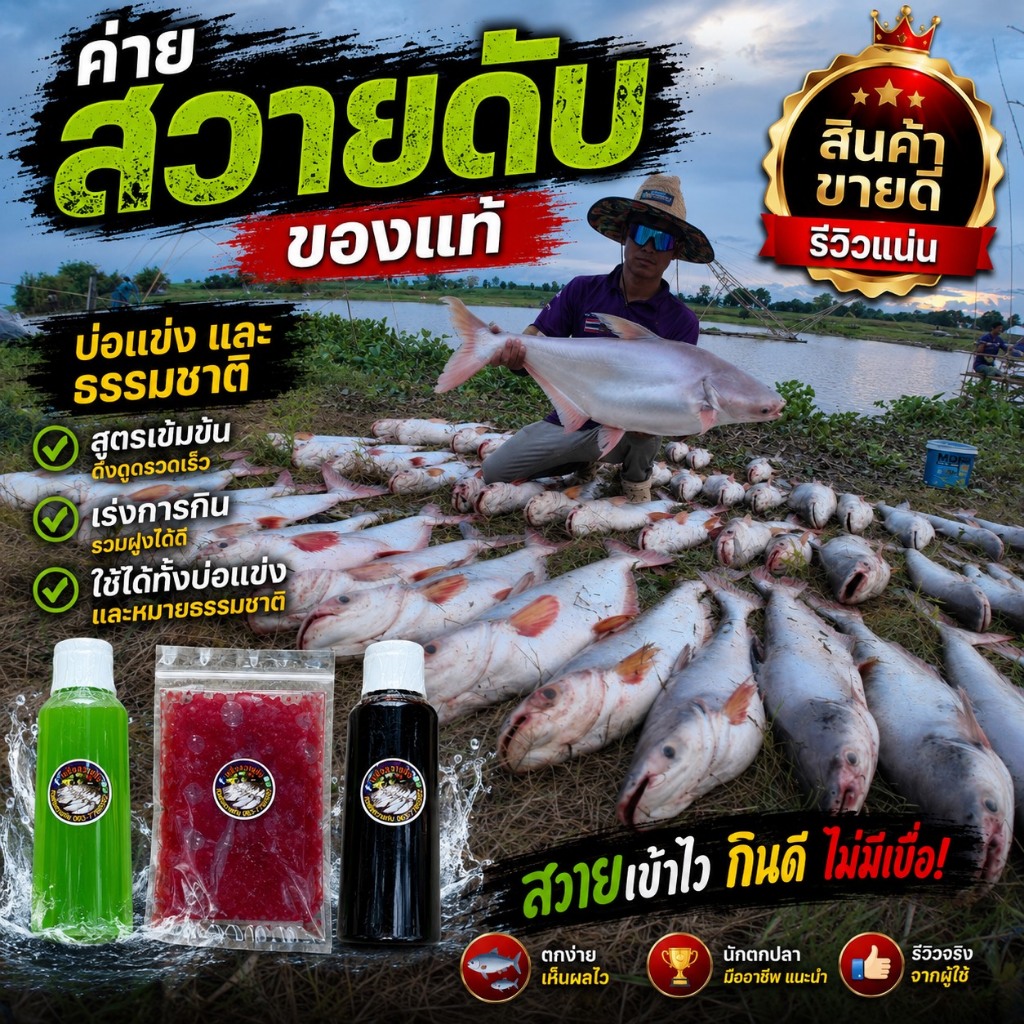 หัวเชื้อตกปลาสวายดับ (ของแท้) บ่อแข่ง/หมายธรรมชาติ