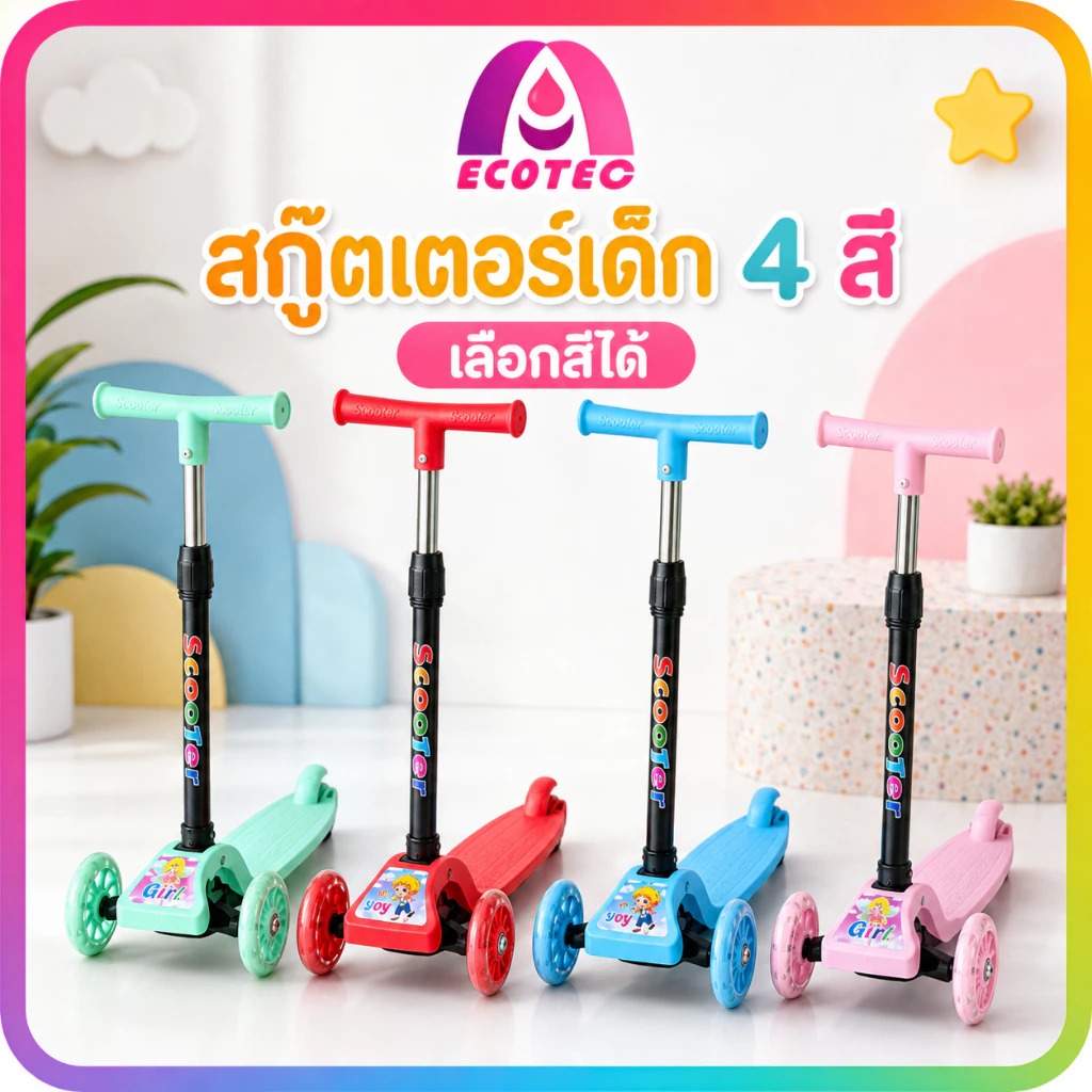 Rabbit Kids Scooters สกู๊ตเตอร์3ล้อ ล้อมีไฟ ปรับความสูงได้3ระดับ สูงถึง 73 ซม. ของเล่นเด็กโต สกู๊ตเตอร์เด็ก ของขวัญปีใหม