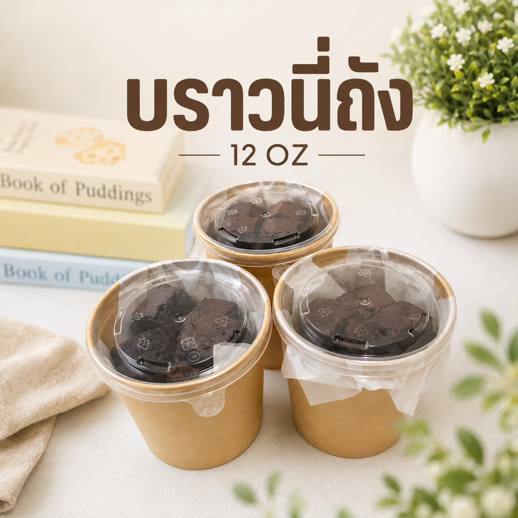 บราวนี่ถัง จำนวน 10 ถัง สดใหม่ ทุกออเดอร์