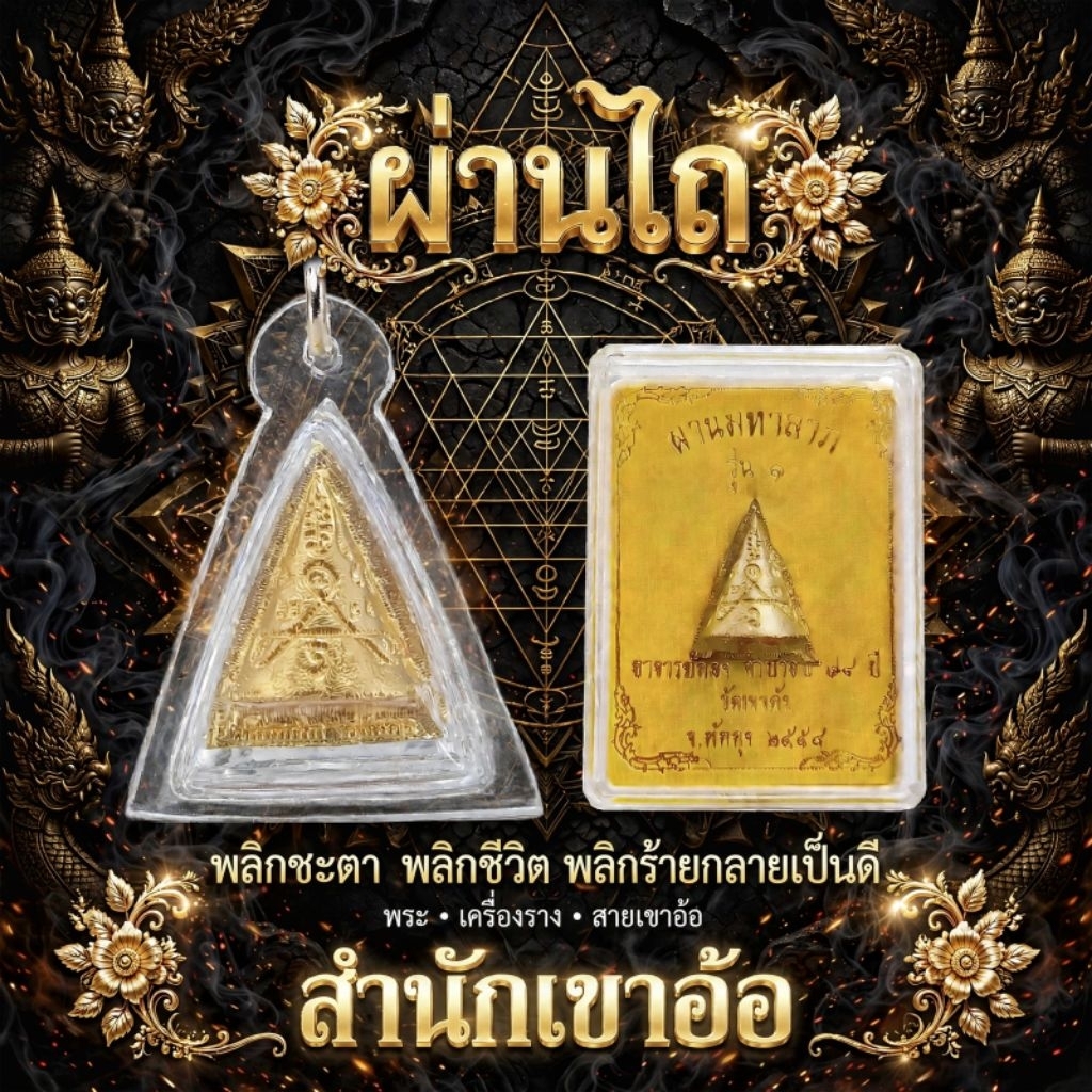 ผ่านไถ วัดเขาอ้อ มหาลาภ "รุ่น ๑"(เลี่ยมพร้อมใช้ขนาดห้อยคอ) หลวงพ่อห้อง ปาลธมโม วัดเขาอ้อ จ.พัทลุง ครบรอบ ๗๙ ปี ๒๕๕๔
