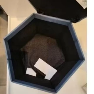 IKEA,แท้,กล่องผ้าอิเกีย อีเกีย ikea ขนาด33x38x33ซม.กล่องผ้าโพลีเอสเตอร์100%,วัสดุคล้ายกำมะหยี่,กล่องเก็บของอเนกประสงค์