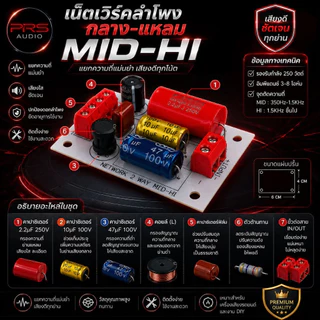 เน็เตเวิร์ค2ทางMid lo -hi กลาง-แหลม 250วัตต์