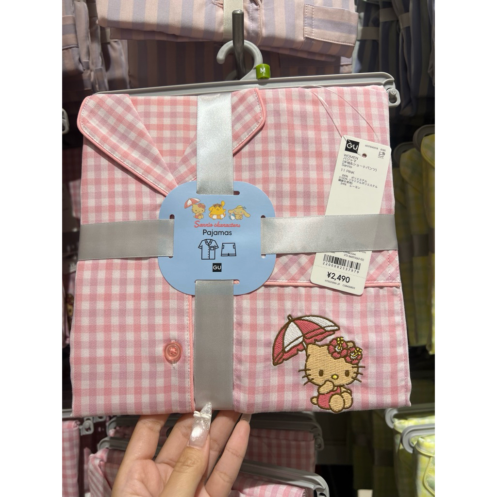 (preoder) ชุดนอน Sanrio characters Pajamas แบรนด์ GU ญี่ปุ่นแท้ ลายลิขสิทธิ์ซานริโอ้ ปักลายน่ารัก ผ้าใส่สบาย